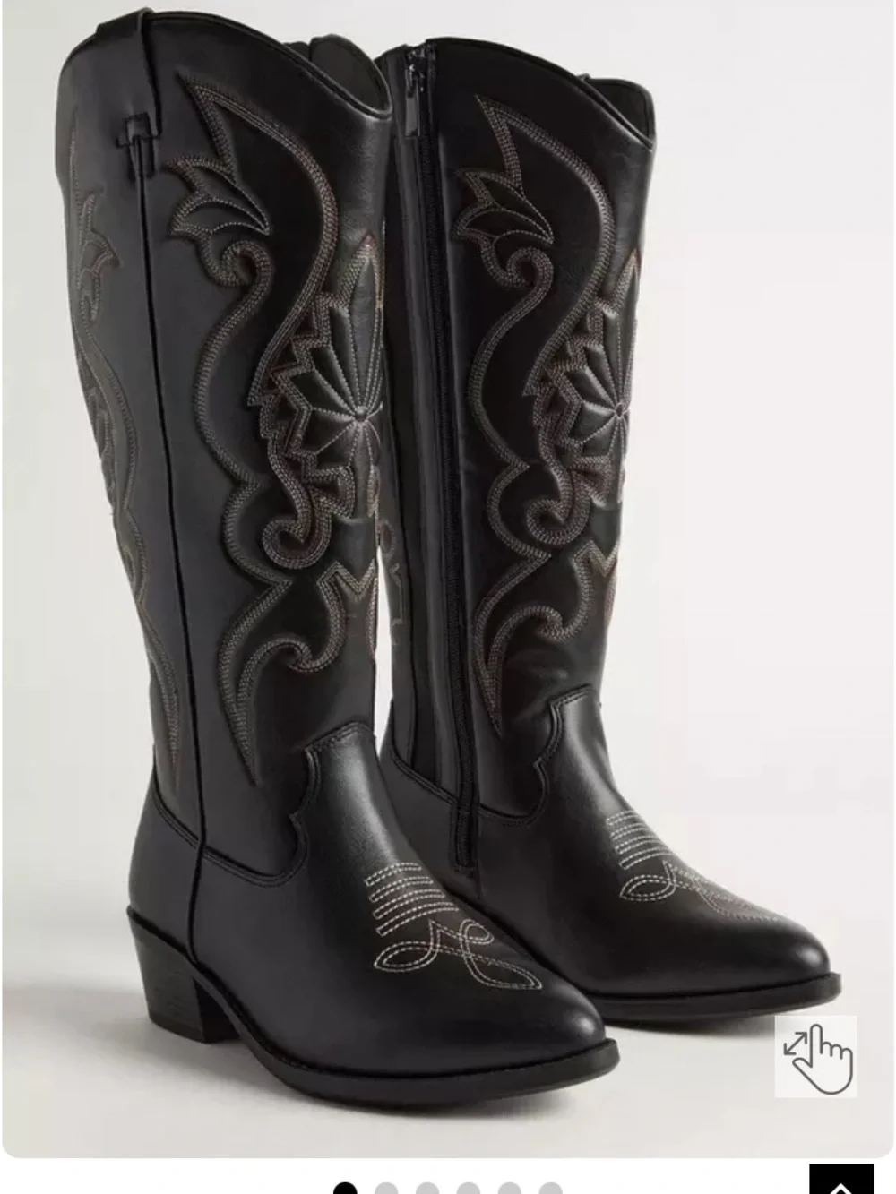 NEW ✨ Torrid Tall Western Knee Boot (Wide width and calf) size 8.5 Black